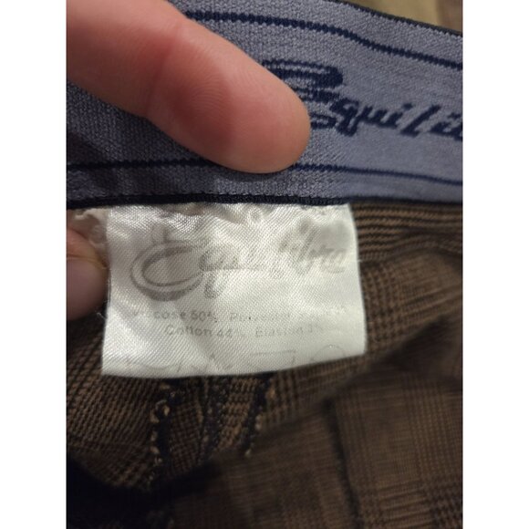 Equilibre Full Seat Riding Breeches Plaid Suede Patch IT 46 US 30 Equestrian - Picture 8 of 13